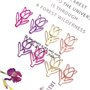 SamHeng 20 Pièces Tulipe Trombones, 35mm Métal Trombones de Bureau Forme de Fleur Marque-page Clips Mémo Pinces à Papier pour Éc