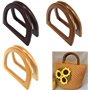 Kleemeiero 6PCS Poignées de Sac en Bois Anse pour Sac à Main Poignée en Bois pour Bricolage à la Main Poignées de Sac à Main en
