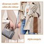 Kleemeiero 6PCS Poignées de Sac en Bois Anse pour Sac à Main Poignée en Bois pour Bricolage à la Main Poignées de Sac à Main en