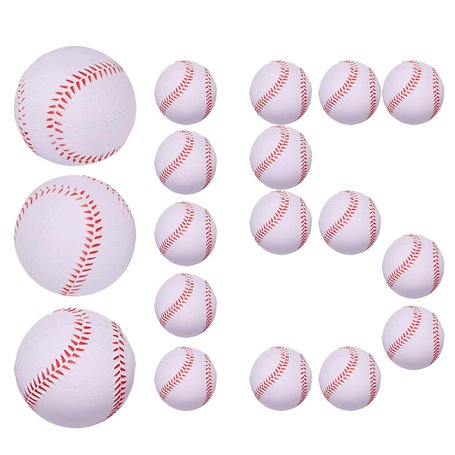 LNGJIN Balle De Baseball，15 Pièces Baseball de Formation en PU，Mousse Souple Balles，Débutant Balles de Baseball，Balles Souples，M