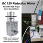 DC 12V Moteur Électrique de Réduction Réversible à Couple Élevé Boîte de Vitesses Motoréducteur à Engrenage à Vis sans Fin 5RPM/