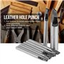 9Pcs Poinçon Creux, DIY Outillage Poinçon en Forme Trou Creux Punch en métal, Maroquinerie Artisanat Travail pour Ceinture, Sac,
