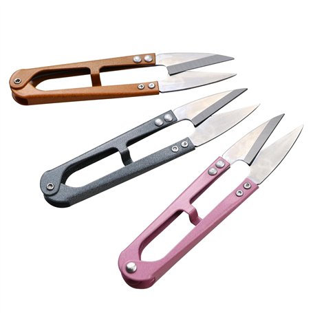 Lot de 3 paires de ciseaux à fil en acier inoxydable - Ciseaux de couture universels pour couper avec précision le fil et le fil