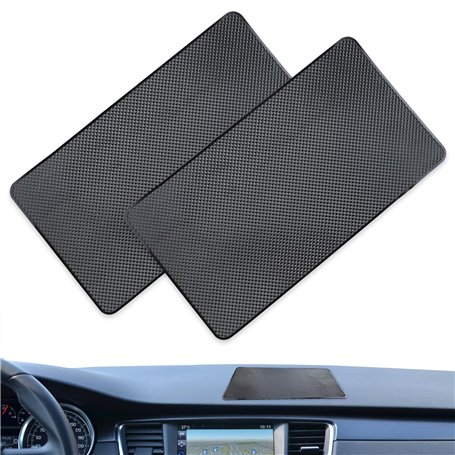 Lot de 2 tapis antidérapants pour tableau de bord de voiture - Coussinets antidérapants en silicone pour décoration de voiture