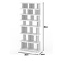 Tojo -bieg Module de Montage Petit | étagère Extensible | bibliothèque Autonome | revêtement MDF Blanc, Angle en Aluminium | 80 