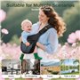 IBOPUXIU LatéRale Porte Bebe, Porte Bebe Hanche Respirante, RéGlable Et Enveloppante Pour Nouveau-néS, Echarpe De Portage Bebe P