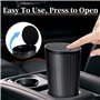 Poubelle de Voiture avec Couvercle：Mini Poubelle Voiture avec 4 Rouleaux de Sacs Poubelle Inclus - Accessoire Voiture Interieur 