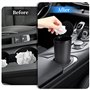 Poubelle de Voiture avec Couvercle：Mini Poubelle Voiture avec 4 Rouleaux de Sacs Poubelle Inclus - Accessoire Voiture Interieur 