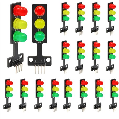 GERUI Lot de 18 modules de feux de circulation LED Creative DIY Mini Ample 3