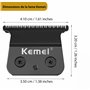 KEMEI 2299 Lames de rechange professionnelles pour tondeuse à cheveux, lame métallurgique en poudre, lames de tondeuse à cheveux