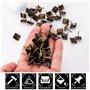 Pxyelec Lot de 50 clous carrés de style vintage pour ameublement 14 x 20 mm