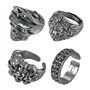 NYGGTYK Lot de 4 bagues de style rock