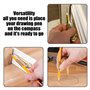 Lot de 2 outils de mesure de contour, outil de marquage, boussole et marqueur, outil de marquage multifonction pour le travail d
