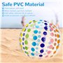Quuylin Ballon de Plage Gonflable, 2 Pièces 40cm Rayures colorées Ballon de Plage, D'Été Ball Gonflable Piscine pour Enfants Adu