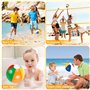 Zikenis 6 pièces Ballon de Plage Gonflable 32 cm,Coloré Ballon de Plage Gonflable,Ballon de Plage pour fêtes à la Piscine,Enfant