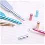10 pièces Stylos Fantaisie Forme de Plume Stylos à Bille à Encre Liquide à Séchage Rapide Stylo Plume en Plastique pour Fille et