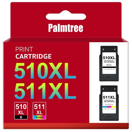 Palmtee PG-510 CL-511 Remanufacturé pour Cartouche Canon 510XL 511XL Remplacement pour Cartouche Encre Canon MP250 pour Canon MP