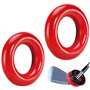 Namvo Lot de 2 anneaux de balançoire lestés pour club de golf - Poids rond - Durable - Échauffement des muscles - Outil de poids