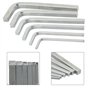 Cloudpower Lot de 6 clés à tête carrée en forme de L, adaptées pour serrer les vis carrées, argent