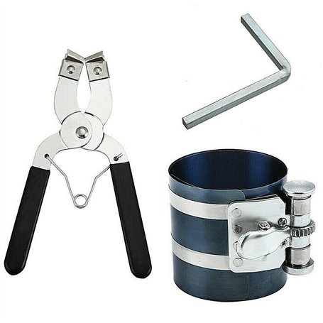 Compresseur de segment de piston 50-125 mm en acier inoxydable avec pince et anneau de piston