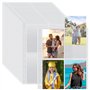 Pack de 50 Housses A4 pour Photos avec 400 Compartiments pour Classeurs 2/3/4 Anneaux