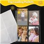 Pack de 50 Housses A4 pour Photos avec 400 Compartiments pour Classeurs 2/3/4 Anneaux, pochette plastique carte avec 4 Compartim
