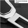 Lot de 2 adaptateurs de ceinture de sécurité, bouton Wvw pour déverrouiller, extension de ceinture de siège avec logo de voiture