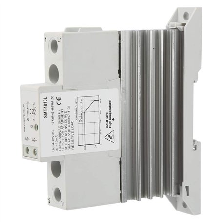 Relais à Semi-Conducteurs Monophasé SMT4810L / SMT4825L AC de contrôle CC ultra-mince avec base 10A / 25A 42VAC-480VAC