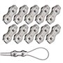 10 Pièces Duplex Clips M5 Câble Métallique Clips Inoxydable 304 Pinces Duplex pour Gréement de Câble Métallique de 5 mm