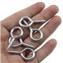 MZMing Lot de 60 vis à œillets en acier zingué - 4 cm - Vis auto-taraudeuses - Crochets muraux pour bricolage, travaux manuels,