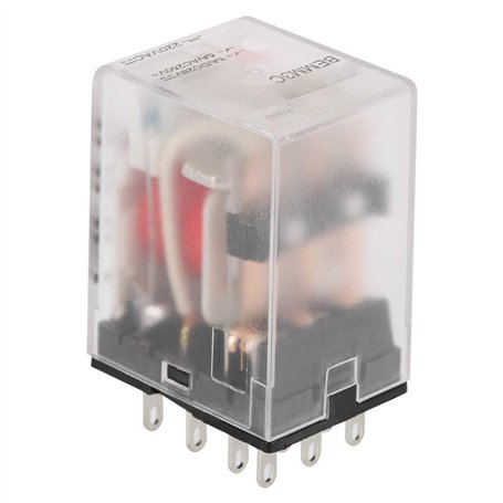 AC 220V 5A Relais Électromagnétique Mini Relais Intermédiaire Relais de Puissance 11 Broches avec l'indicateur Rouge