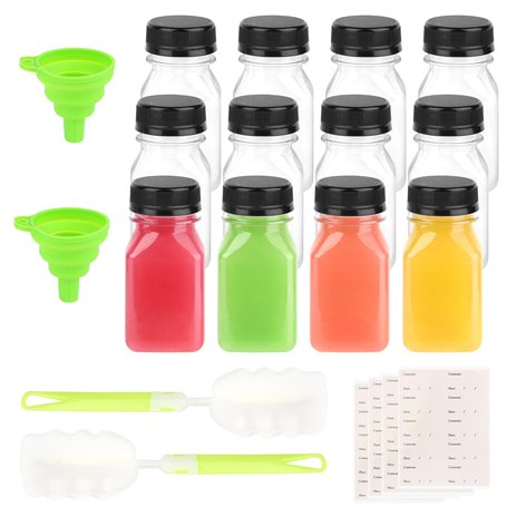 MXTIMWAN 12 Pièces Bouteilles de Jus en Plastique