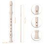 Flute Enfant Flute a Bec Avec Tige de Nettoyage Flûte à Bec Soprano Instrument de Style Allemand Soprano 8 Trous Plastique Amovi