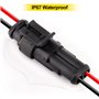 300 Pièces Connecteur Automobile Connecteur Etanche 1 2 3 4 Broches Fils Connecteur Electrique Etanche Connectique Electrique Mo