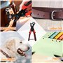 Appareil Trou Ceinture Pince Perforatrice Pince Trou Ceinture Cuir Poincon Cuir Perforatrice Rond pour Ceintures Cuir Projets de