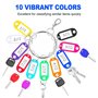 30 Porte Porte-Clés en Plastique, MXTIMWAN Plaques pour Clés, Étiquettes avec Porte Clé Porte Etiquette Clef Clés à Étiquette en