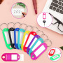 30 Porte Porte-Clés en Plastique, MXTIMWAN Plaques pour Clés, Étiquettes avec Porte Clé Porte Etiquette Clef Clés à Étiquette en