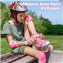 UKOFEW Protection Roller Enfant,Kit de Protection pour Patins à roulettes vec Genouillères 6 en 1,Coudières et Protège-Poignets 