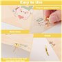 UKOFEW 200 Pièces Mini Brads,8x16mm Attaches Parisiennes,Métal Ronde Brads,Scrapbooking Brads à Tête Ronde pour Scrapbooking Cra