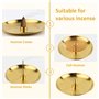UKOFEW Porte Encens 3 en 1,Bruleur Encens en Laiton,Porte d'Encens Bâton avec Récupérateur de Cendres de 14CM pour Maison Bureau