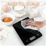 5kg Balance de Cuisine Numérique, Balance de Cuisson électronique de Alimentaire Multifonctionnel, Écran LCD Rétroéclairé, 6 Uni