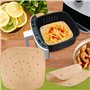 200 Papier Sulfurisé Air Fryer,Antiadhésive Sans Huile Papier Parchemin Accessoires,Perforé Papier Cuisson Air Fryer,pour Friteu