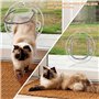 TOPINCN Porte pour Animaux domestiques pour fenêtre en Verre avec Rabat pour Tous Les Chats et Chiens de Petite Taille