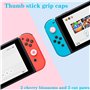 OLDZHU Étui de Transport Rose pour Nintendo Switch - 10 en 1 Accessoires Pack Roses avec Couverture de Protection Dure,Protecteu
