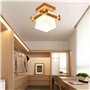 Artpad Simple Japon Tatami E27 Lampe En Bois Hall d'entrée Porche Balcon Plafond Luminaire Verre Plafond Moderne