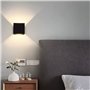 CYUaoao 1 Pièce Applique Murale LED Moderne en Aluminuim AC86V-265V Applique Murale Carrée Noire 10 x 10 x 5 cm Imperméable Conv