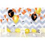 10M Orange Drapeaux Triangle Bunting de Partie Guirlande Fanion Tissu Pennant Banderole Coloré pour Fête Anniversaire Mariage No