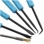 XINMEIWEN Lot de 6 outils auxiliaires à souder double face avec 2 pinces de précision noires pour réparation électronique et sou