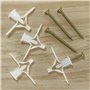 Lot de 35 Chevilles et Vis en Plastique pour Cloison Sèche (blanc)