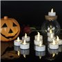 Lot de 100 bougies chauffe-plat LED vacillantes - Fausses bougies électriques avec lumières sans flamme - Bougies LED à piles -